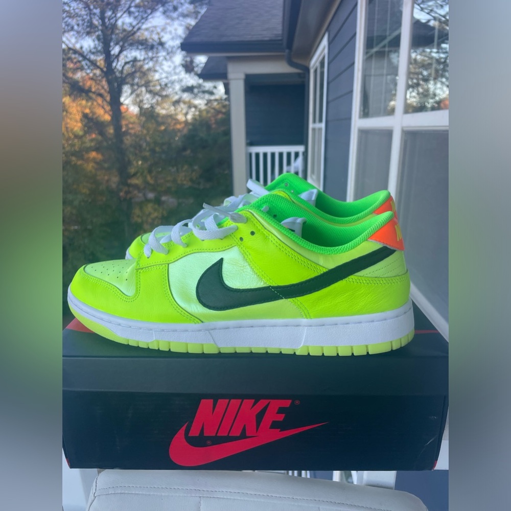 Nike dunk low splash volt size 12